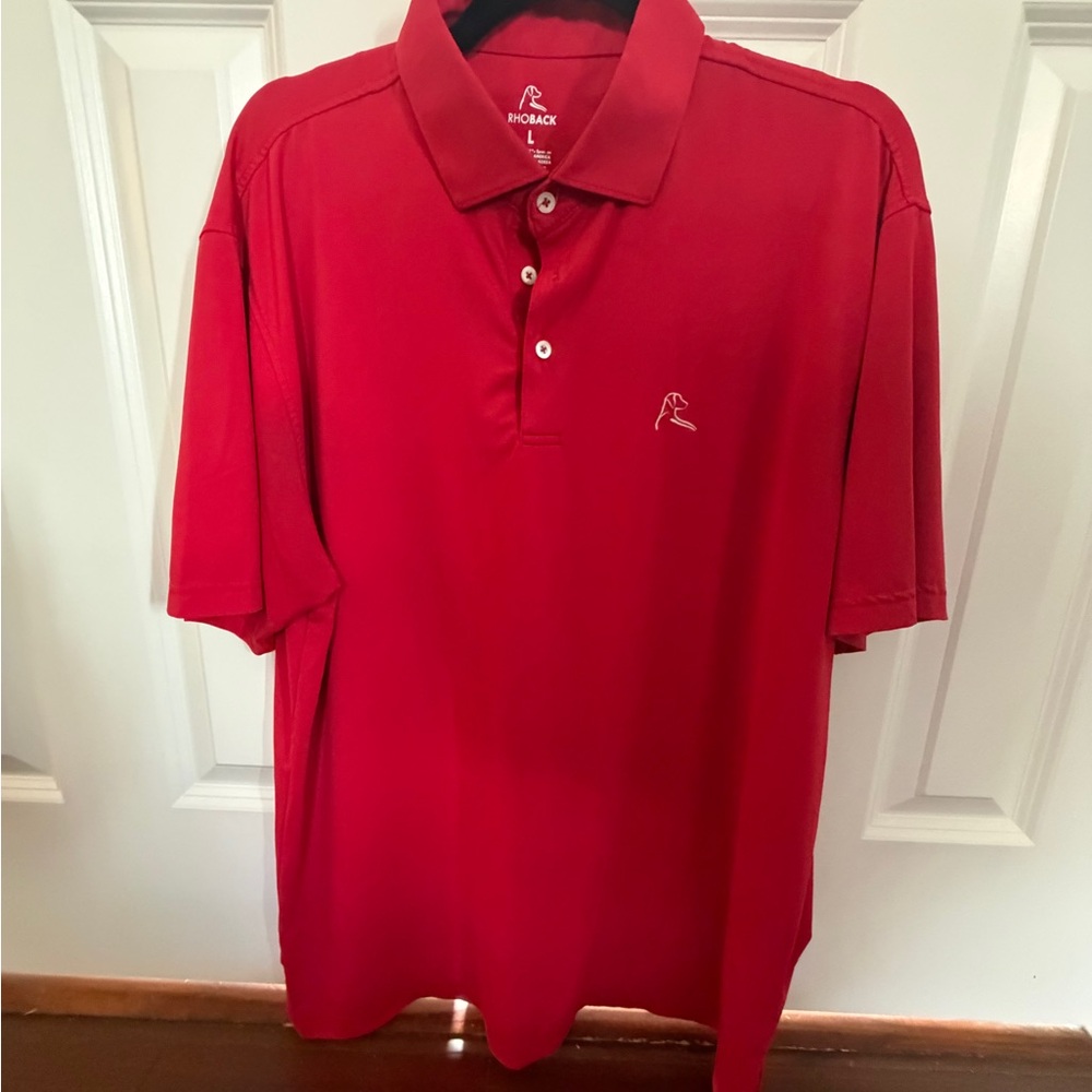 Rhoback Red Polo Shirt - sz Large